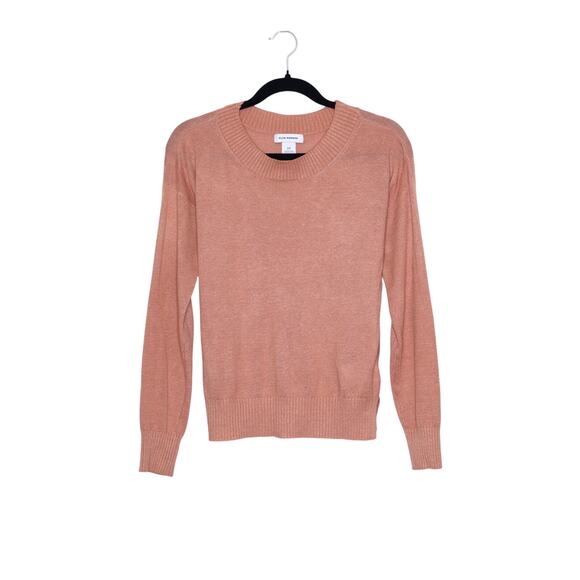 CLUB MONACO Linen Boatneck Sweater Sandstone Rib Knit Pullover Women's S - Picture 1 of 14